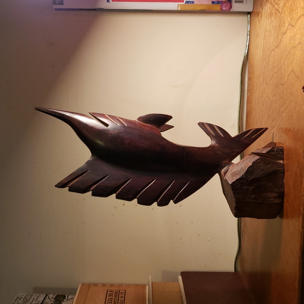 Wooden carved figurine 11in Sculpture